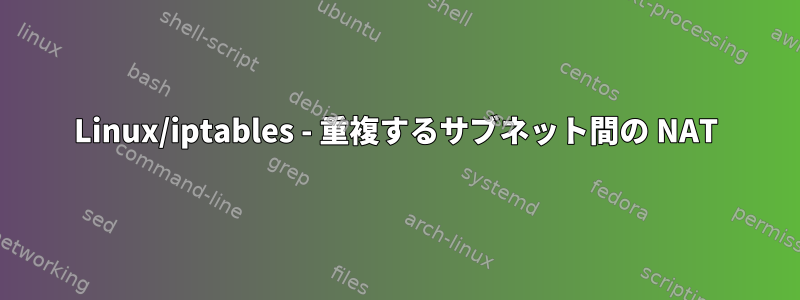 Linux/iptables - 重複するサブネット間の NAT