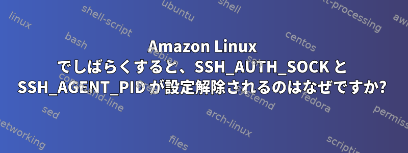 Amazon Linux でしばらくすると、SSH_AUTH_SOCK と SSH_AGENT_PID が設定解除されるのはなぜですか?