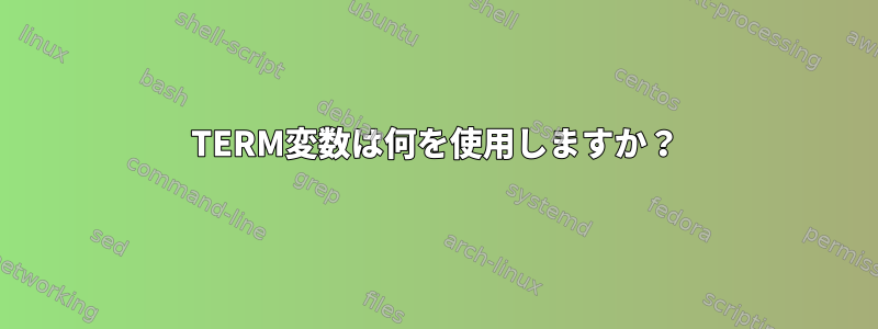 TERM変数は何を使用しますか？