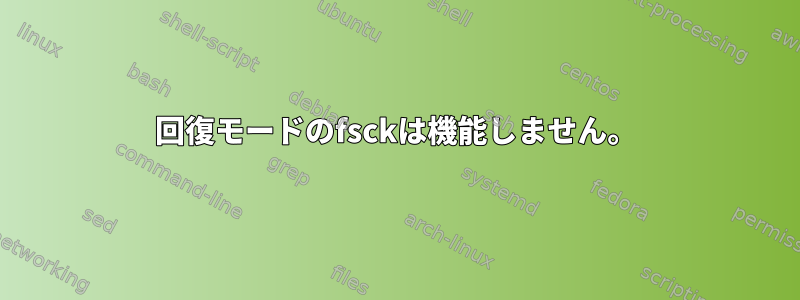 回復モードのfsckは機能しません。