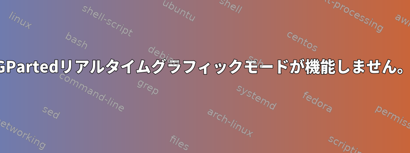 GPartedリアルタイムグラフィックモードが機能しません。