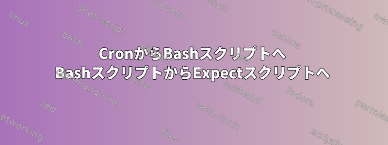 CronからBashスクリプトへ BashスクリプトからExpectスクリプトへ