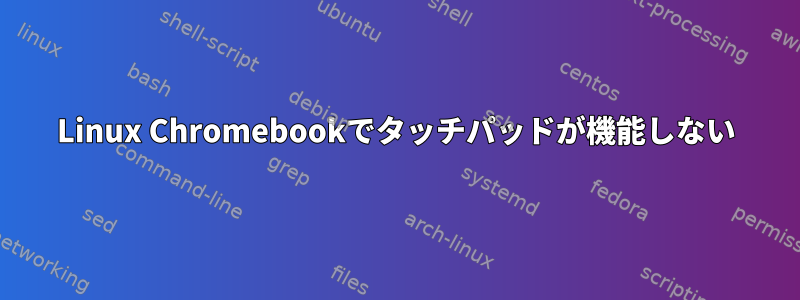 Linux Chromebookでタッチパッドが機能しない