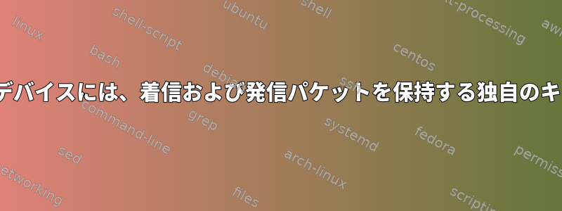 Linuxネットワークデバイスには、着信および発信パケットを保持する独自のキューがありますか？