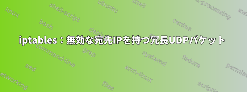 iptables：無効な宛先IPを持つ冗長UDPパケット