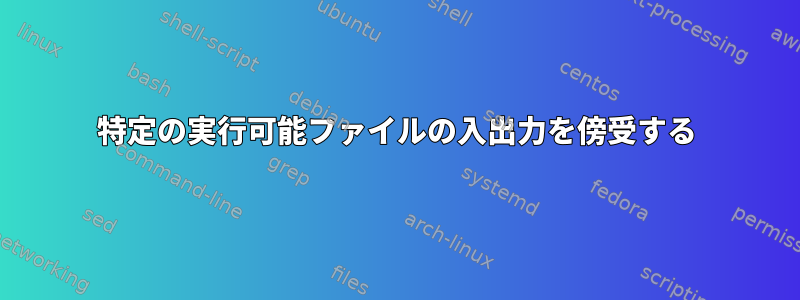 特定の実行可能ファイルの入出力を傍受する