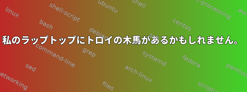 私のラップトップにトロイの木馬があるかもしれません。