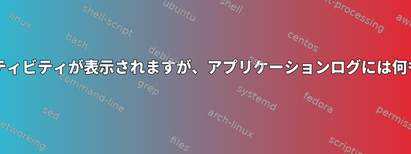 Cronログにはアクティビティが表示されますが、アプリケーションログには何も表示されません。