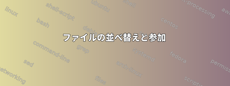 ファイルの並べ替えと参加