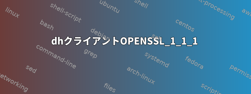 dhクライアントOPENSSL_1_1_1