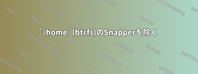 `/home`(btrfs)のSnapperを除く