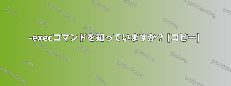 -execコマンドを知っていますか？ [コピー]