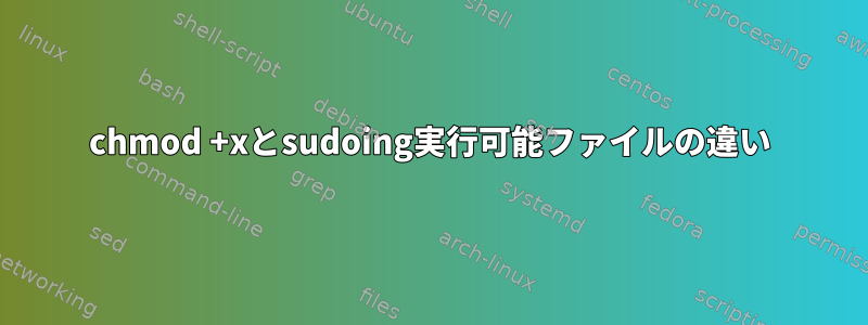 chmod +xとsudoing実行可能ファイルの違い