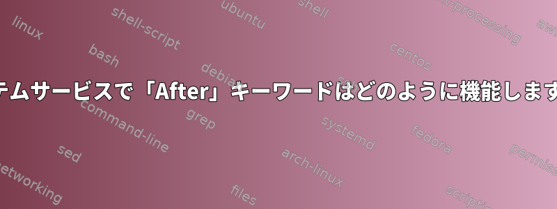 システムサービスで「After」キーワードはどのように機能しますか？