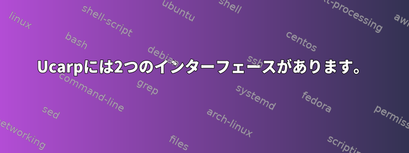 Ucarpには2つのインターフェースがあります。