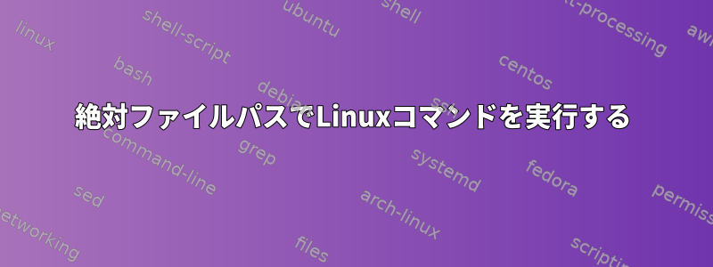 絶対ファイルパスでLinuxコマンドを実行する