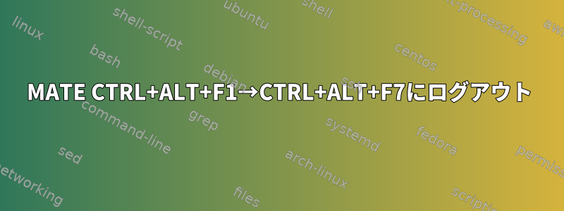 MATE CTRL+ALT+F1→CTRL+ALT+F7にログアウト