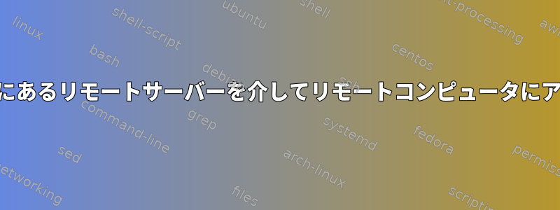 NATの背後にあるリモートサーバーを介してリモートコンピュータにアクセスする