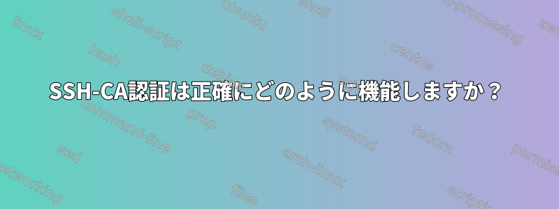 SSH-CA認証は正確にどのように機能しますか？