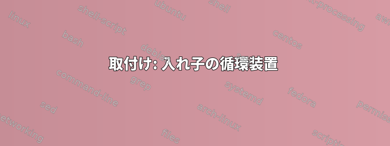 取付け: 入れ子の循環装置