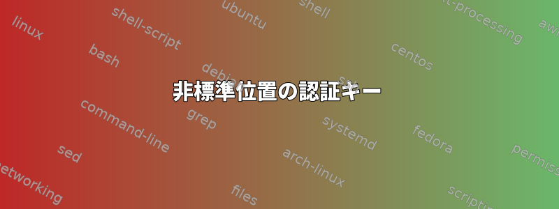 非標準位置の認証キー