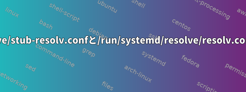 /run/systemd/resolve/stub-resolv.confと/run/systemd/resolve/resolv.confの違いは何ですか？