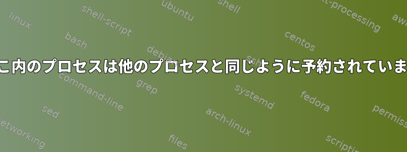 角かっこ内のプロセスは他のプロセスと同じように予約されていますか？