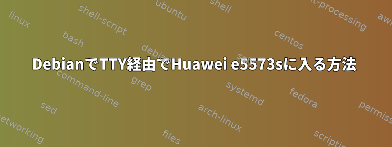 DebianでTTY経由でHuawei e5573sに入る方法