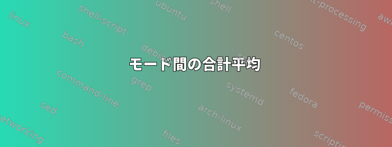 モード間の合計平均