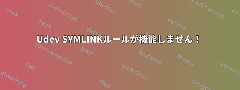 Udev SYMLINKルールが機能しません！