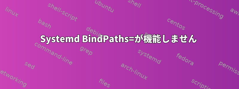 Systemd BindPaths=が機能しません