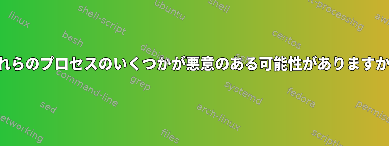 これらのプロセスのいくつかが悪意のある可能性がありますか？