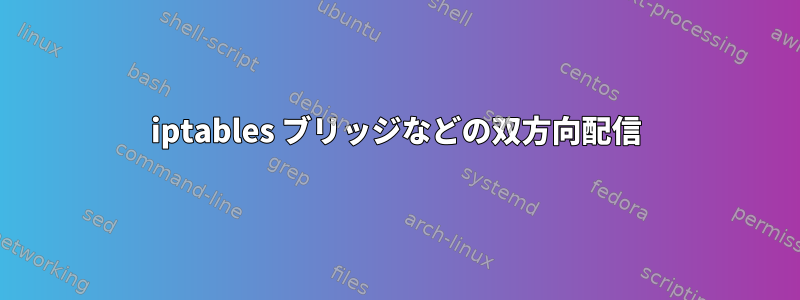 iptables ブリッジなどの双方向配信