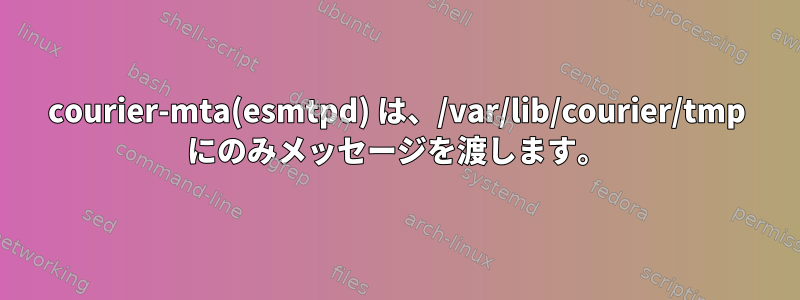 courier-mta(esmtpd) は、/var/lib/courier/tmp にのみメッセージを渡します。