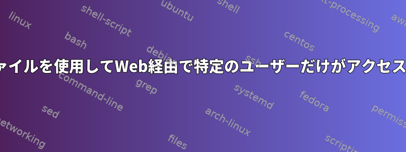 htaccessファイルとhtaccessファイルを使用してWeb経由で特定のユーザーだけがアクセスできるようにフォルダを構成する