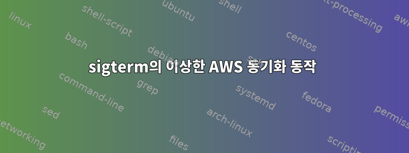 sigterm의 이상한 AWS 동기화 동작