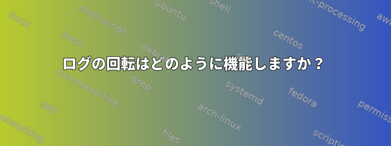 ログの回転はどのように機能しますか？