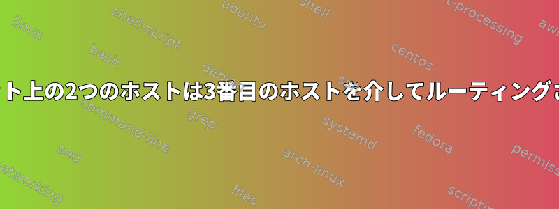 同じサブネット上の2つのホストは3番目のホストを介してルーティングされますか？