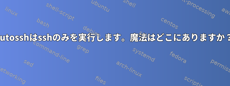 autosshはsshのみを実行します。魔法はどこにありますか？