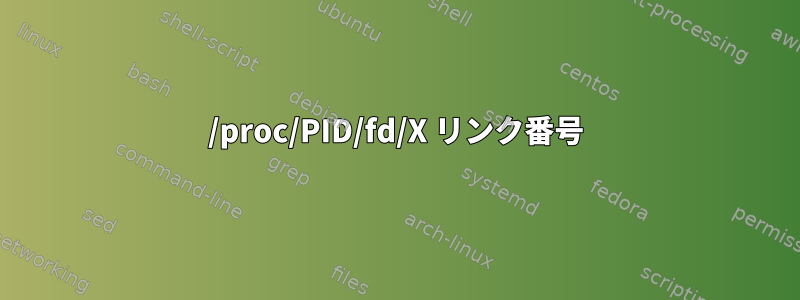 /proc/PID/fd/X リンク番号