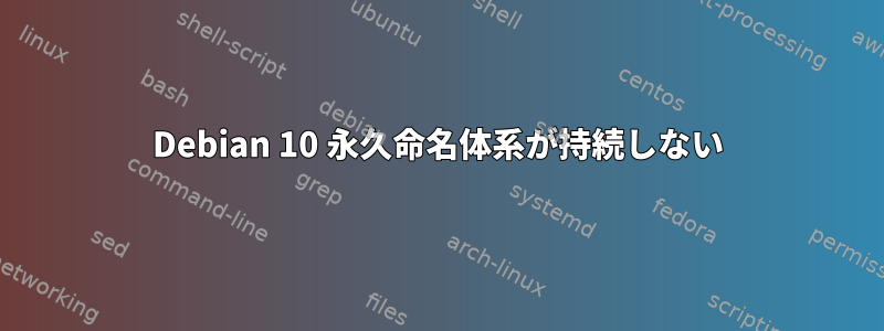 Debian 10 永久命名体系が持続しない