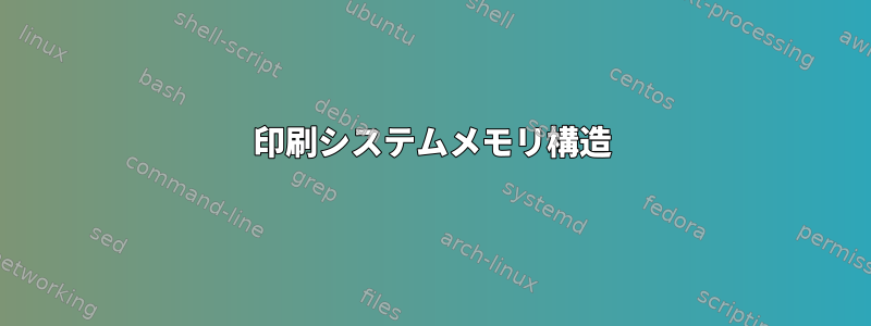 印刷システムメモリ構造