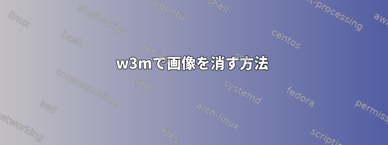 w3mで画像を消す方法