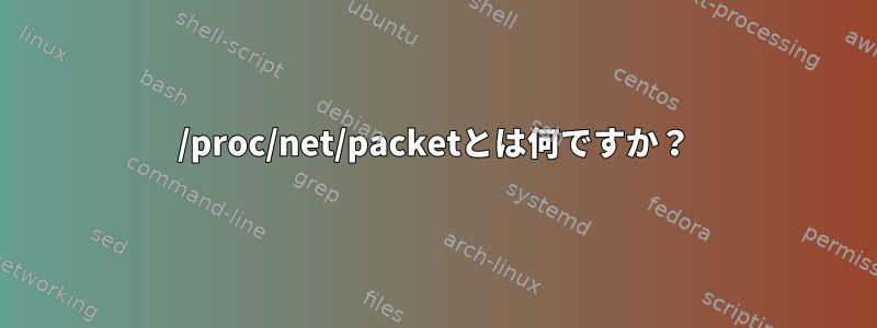 /proc/net/packetとは何ですか？