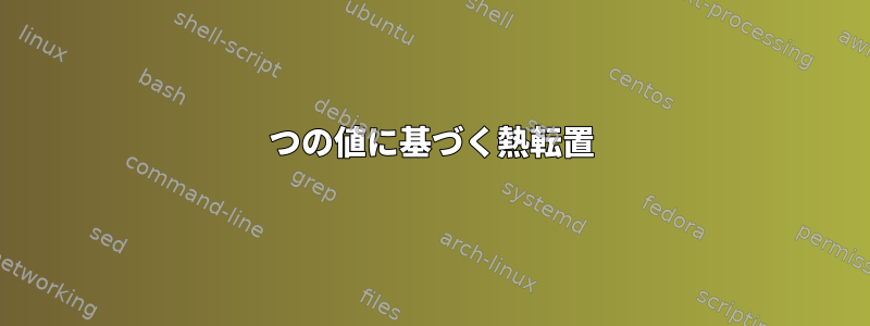 2つの値に基づく熱転置