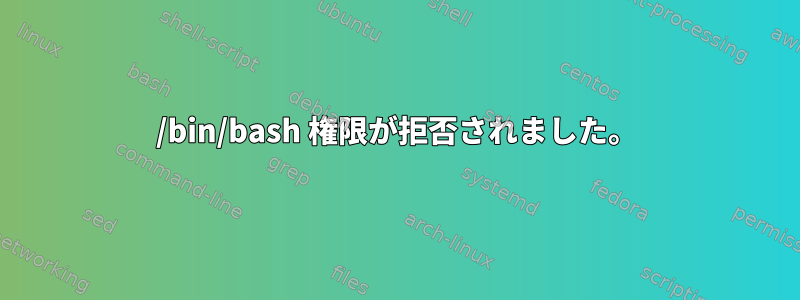 /bin/bash 権限が拒否されました。