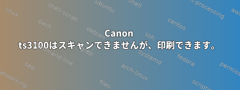 Canon ts3100はスキャンできませんが、印刷できます。