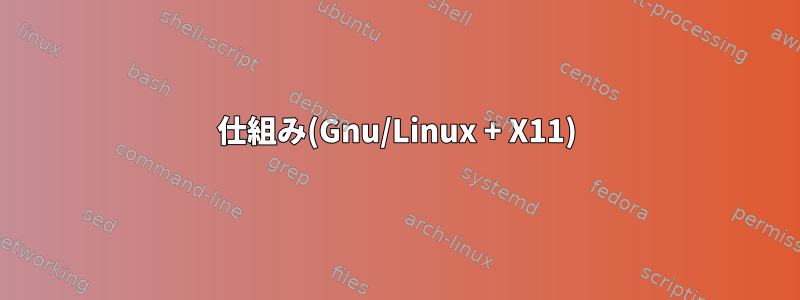 仕組み(Gnu/Linux + X11)