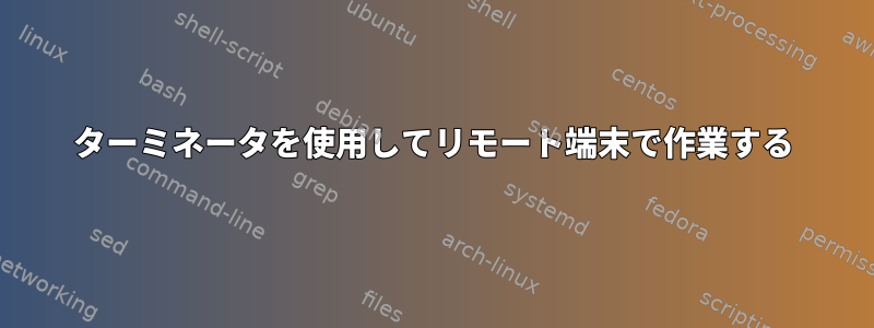 ターミネータを使用してリモート端末で作業する