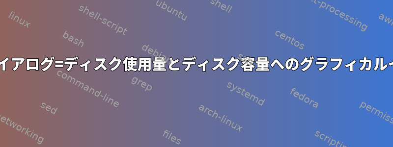 ディスク使用量+ダイアログ=ディスク使用量とディスク容量へのグラフィカルインターフェイス？